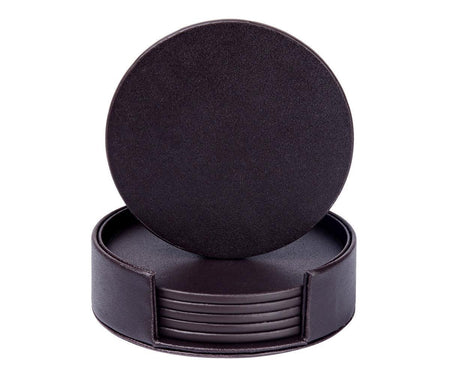 6Pcs Faux Leather Marble Coasters Cup Mat Pad Holder Placemat Dining Table Decor- B
