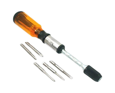 1 Set Screwdrivers Demountable High Precision Metal Hand Pressing Nut Drivers Hand Tools-Yellow