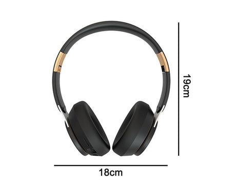 Wireless Headphones - Foldable Stereo - Bluetooth Over Ear Headset with Mic for Sports