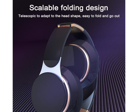 Wireless Headphones - Foldable Stereo - Bluetooth Over Ear Headset with Mic for Sports