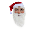 Halloween Creative Santa Claus Shape Christmas Cosplay Costume Decor Face Cover-C