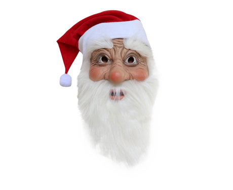 Halloween Creative Santa Claus Shape Christmas Cosplay Costume Decor Face Cover-C