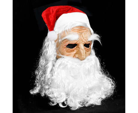 Halloween Creative Santa Claus Shape Christmas Cosplay Costume Decor Face Cover-C