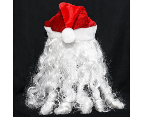 Halloween Creative Santa Claus Shape Christmas Cosplay Costume Decor Face Cover-C