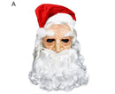 Halloween Creative Santa Claus Shape Christmas Cosplay Costume Decor Face Cover-C