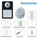 Wireless Video Doorbell Camera with Chime, Rechargeable Cordless Smart Doorbell