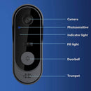 Smart Wireless Video Doorbell, WiFi Home Intercom, HD Night Vision