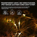 9M Camping LED String Lights, Rechargeable Quick Roll Up Tent Lighting