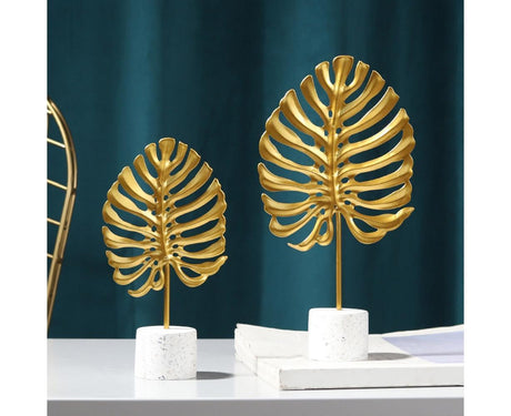 Iron Monstera Leaf Ornament Photo Prop Living Room Desktop TV Cabinet Decoration- S