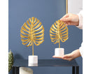 Iron Monstera Leaf Ornament Photo Prop Living Room Desktop TV Cabinet Decoration- S