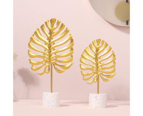 Iron Monstera Leaf Ornament Photo Prop Living Room Desktop TV Cabinet Decoration- S