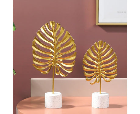 Iron Monstera Leaf Ornament Photo Prop Living Room Desktop TV Cabinet Decoration- S