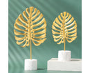 Iron Monstera Leaf Ornament Photo Prop Living Room Desktop TV Cabinet Decoration- S