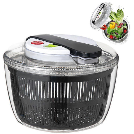 3L Salad Spinner with Lid, Small Vegetable and Fruit Washer & Dryer