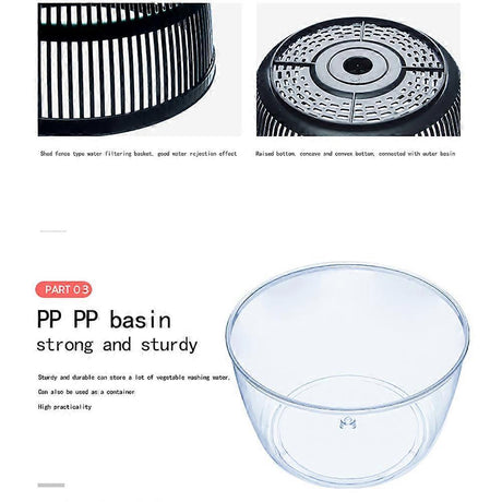 Large Salad Spinner Basket for Vegetables and Fruit