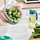 3L Salad Spinner with Crank Handle, Bowl and Strainer for Vegetables