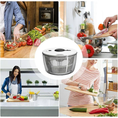 Vegetable and Fruit Dryer Spinner, Multi-Use Salad Washer