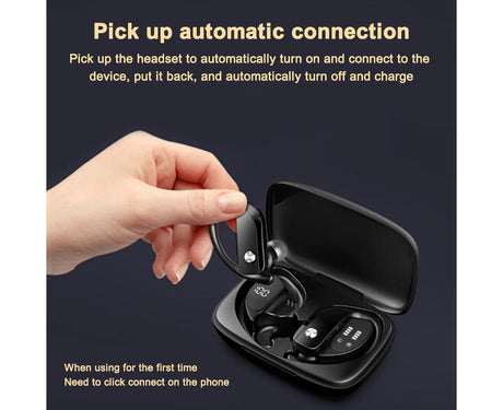 Wireless Earbuds - Waterproof - LED Display Bluetooth Earphones with Mic for Sports