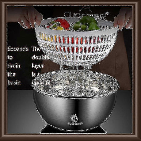 3.5L Salad Spinner Fruits & Vegetable Washer Dryer Kitchen Tool