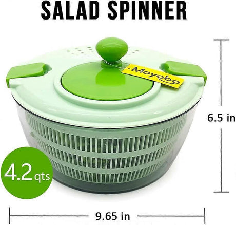 Salad Spinner 4.3Qt Quick Dryer for Lettuce, Fruits & Vegetables