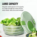 Salad Spinner 4.3Qt Quick Dryer for Lettuce, Fruits & Vegetables