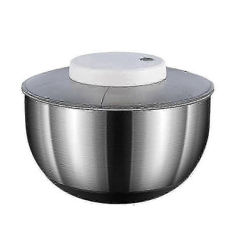 4.5L Electric Salad Spinner Vegetable Washer Silver White