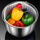 4.5L Electric Salad Spinner Vegetable Washer Silver White