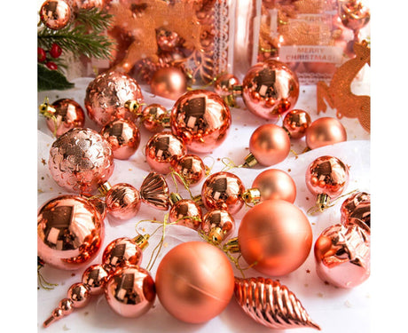 30Pcs Xmas Tree Balls Party Supplies-Rose Gold