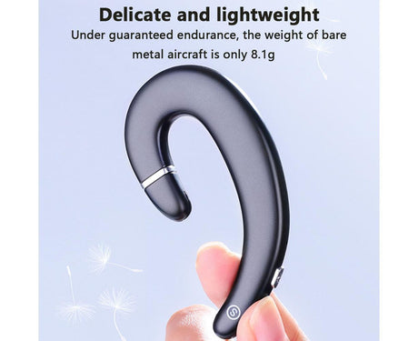 Ear Hook Wireless Headphones - Non Ear Plug - Single Ear Noise Cancelling Headset with Mic