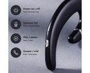 Ear Hook Wireless Headphones - Non Ear Plug - Single Ear Noise Cancelling Headset with Mic