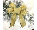 10Pcs Christmas Bows Party Supplies-Golden