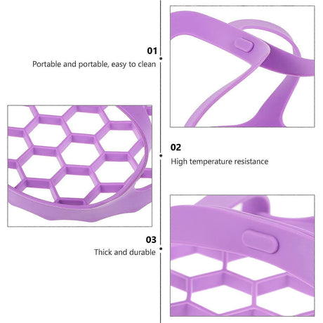 Multifunctional Handheld Steamer Silicone Vegetable Basket Drain Basket