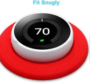 Smart Thermostat Protective Silicone Cover Wall Plate for Nest Thermostat Accessories Red