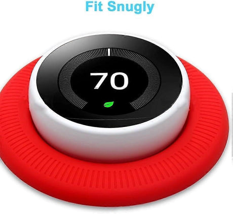 Smart Thermostat Protective Silicone Cover Wall Plate for Nest Thermostat Accessories Red