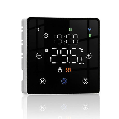 Smart Home Floor Heating Switch Temperature Controller for Electric or Gas Boiler Black