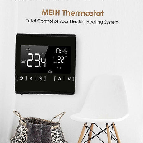 Smart LCD Touchscreen Thermostat Programmable Electric Floor Heating Temperature Controller