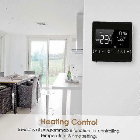 Smart LCD Touchscreen Thermostat Programmable Electric Floor Heating Temperature Controller
