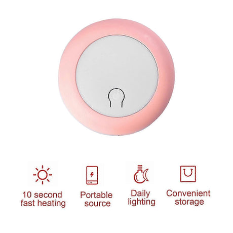 Portable Rechargeable Hand Warmer & Power Bank for Winter (Blue/Pink)