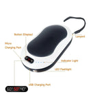 10000mAh Rechargeable Hand Warmer & Power Bank - 2-Sided Heating, Portable USB
