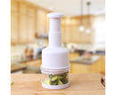 Garlic Grater Manual Multifunctional Stainless Steel Garlic Onion Food Chopper for Kitchen-White