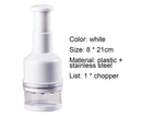 Garlic Grater Manual Multifunctional Stainless Steel Garlic Onion Food Chopper for Kitchen-White