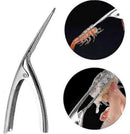 2pcs Stainless Steel Shrimp Cleaner & Deveiner - Wooden Handle, for Shrimp/Crayfish/Lobster