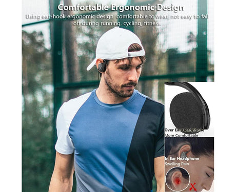 Wireless Sports Bluetooth Earphones,Foldable Lightweight Headphones