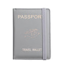 RFID Blocking Passport Holder Travel Passport Wallet Card Holder Gray