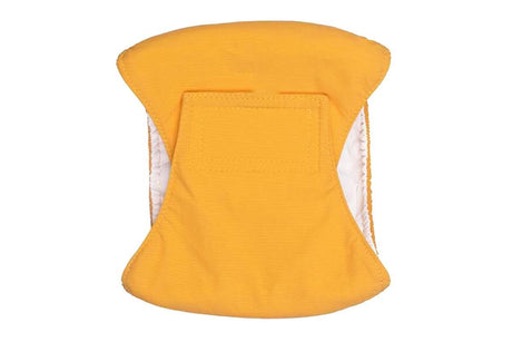 Washable Dog Diaper Water-resistant Puppy Nappy Belly Wrap for Male Dogs Reusable Dog Belly Bands Male Puppy Nappies Wrap Yellow - M