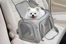 Portable Travel Bag Soft Crate Cage Cat Bag Animal Carriers for Pets -Grey