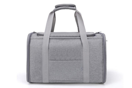 Portable Travel Bag Soft Crate Cage Cat Bag Animal Carriers for Pets -Grey