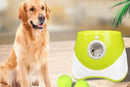 Dog Ball Launcher Thrower Automatic Tennis Fetch Throwing Machine with 3 Balls -Light Green