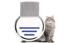 Stainless Steel Pet Flea Comb Fine Tooth Grooming Tool for Dogs Cats - Blue