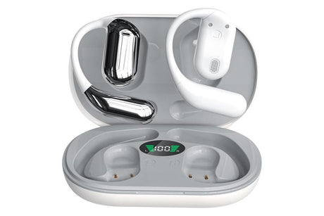 Real-Time AI Translation Earbuds Wireless Headphones for Travel Meetings Learning - White